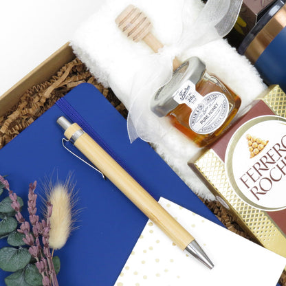 Luxury Cozy Gift Set with Insulated Copper Tumbler, Gourmet Chocolates, and Pampering Essentials - Gifterria US - Gift Set