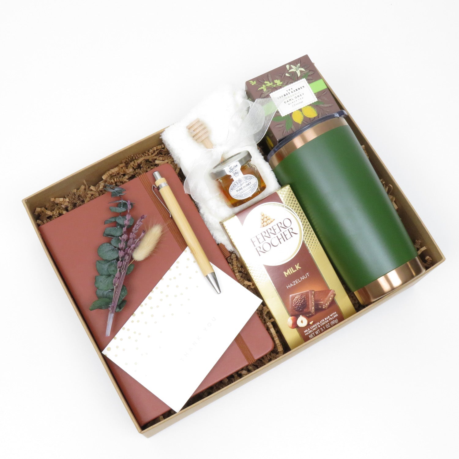 Luxury Cozy Gift Set with Insulated Copper Tumbler, Gourmet Chocolates, and Pampering Essentials - Gifterria US - Gift Set