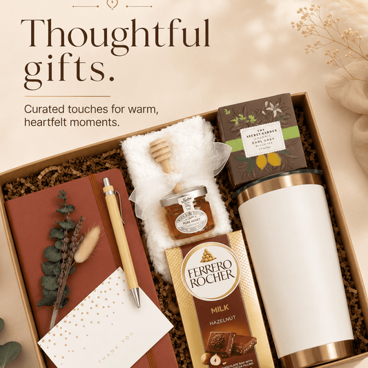 Luxury Cozy Gift Set with Insulated Copper Tumbler, Gourmet Chocolates, and Pampering Essentials - Gifterria US - Gift Set