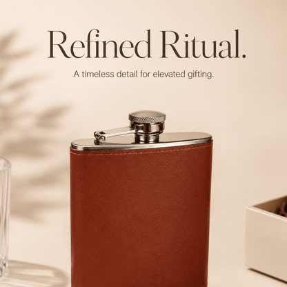 Luxury Whiskey & Cigar Gift Box for Him with Leather Flask - Gifterria US - Gift Box