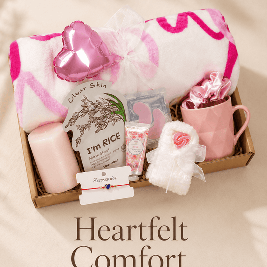 Romantic Gift Set with Cozy Blanket and Sweet Treats - Gifterria US - Gift Sets