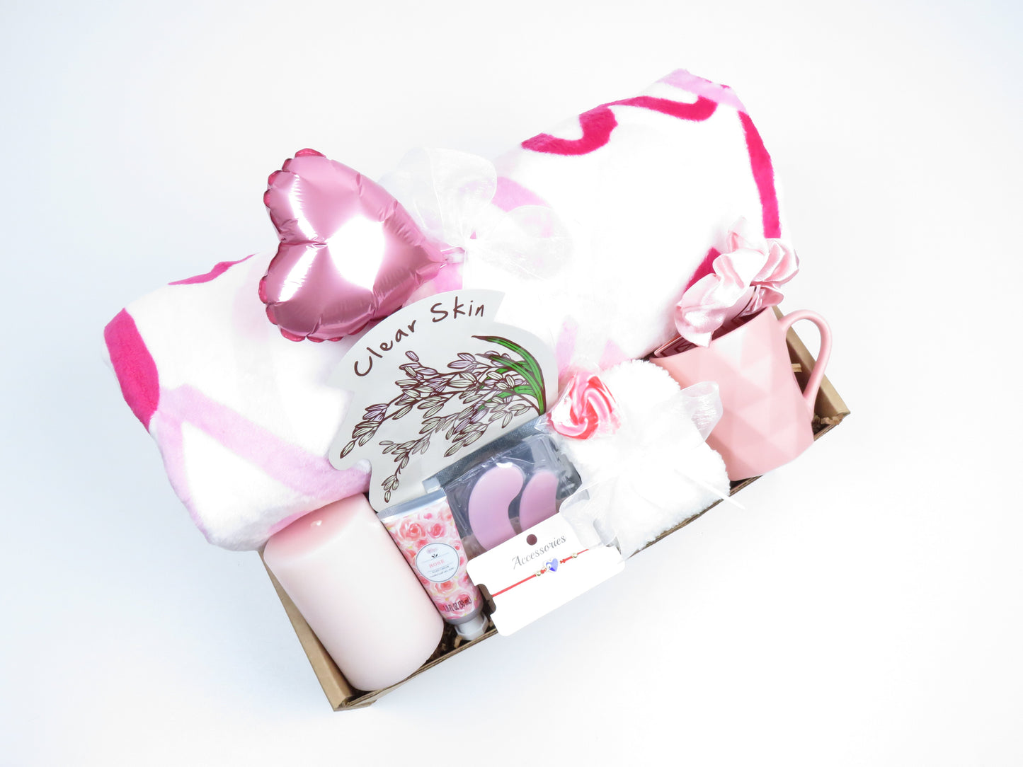 Romantic Gift Set with Cozy Blanket and Sweet Treats - Gifterria US - Gift Sets