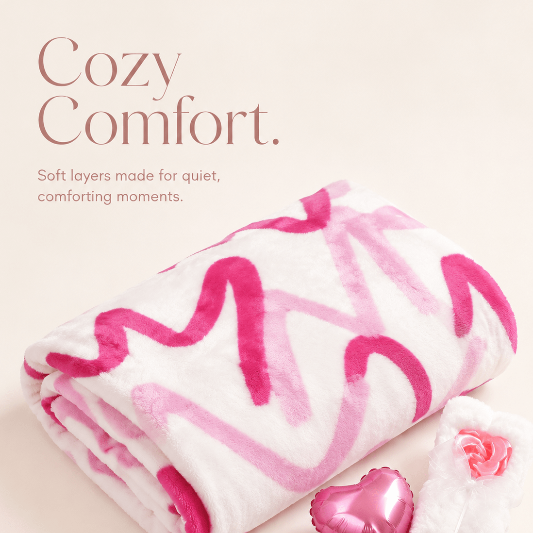 Romantic Gift Set with Cozy Blanket and Sweet Treats - Gifterria US - Gift Sets