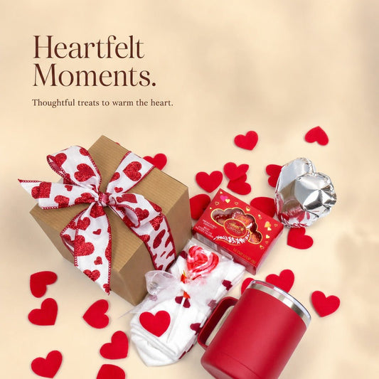 Romantic Gift Set with Tumbler, Plush Socks, Chocolates, and More - Gifterria US - Gift Sets