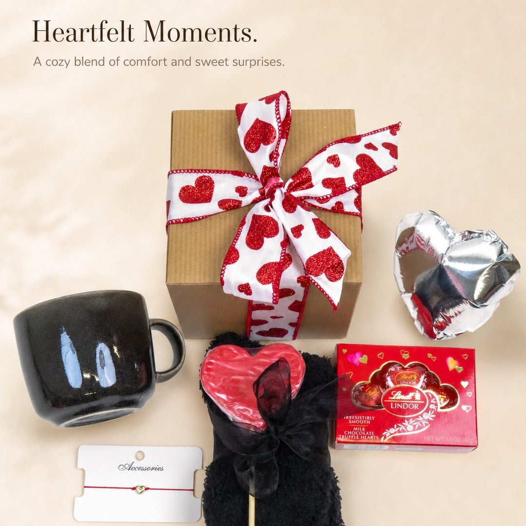 Romantic Heartfelt Gift Set with Mug & Treats - Gifterria US - Gift Set
