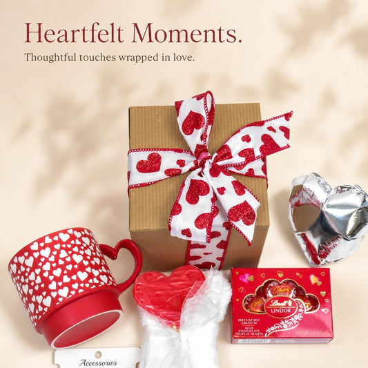 Romantic Heartfelt Gift Set with Mug & Treats - Gifterria US - Gift Set