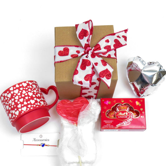 Valentine's Day Heartfelt Gift Set with Mug & Treats - Gifterria US - Gift Set