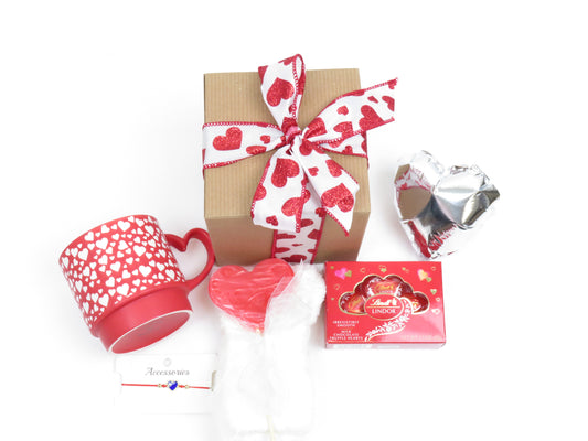 Valentine's Day Heartfelt Gift Set with Mug & Treats - Gifterria US - Gift Set